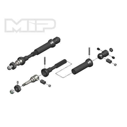 Image of Traxxas Stampede 4x4/Rustler 4x4/Slash 4x4/Hoss X-Duty Front CVD Driveshaft Set 