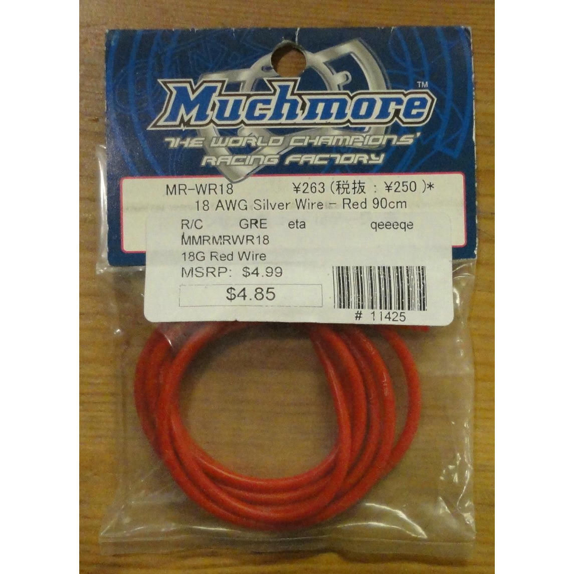 Image of Much More Racing 18AWG Red Wire (90cm) MMRMRWR18