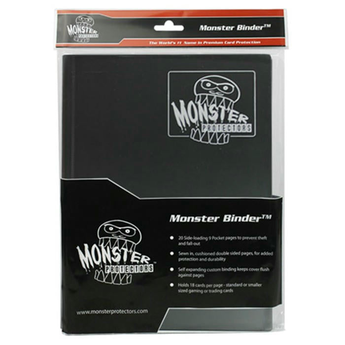 Image of Monster Matte Black 9-Pocket 360 Card Storage Binder MON9PMBK