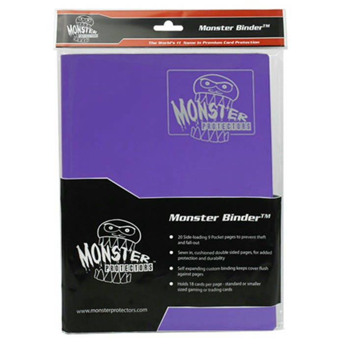 Image of Monster Matte Purple 9-Pocket 360 Card Storage Binder MON9PMPU