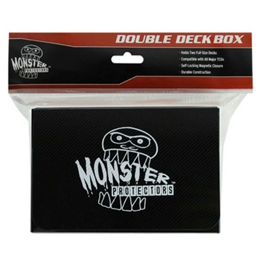 Image of Monster Protectors Black Double Deck Card Storage Box MONDDMBK