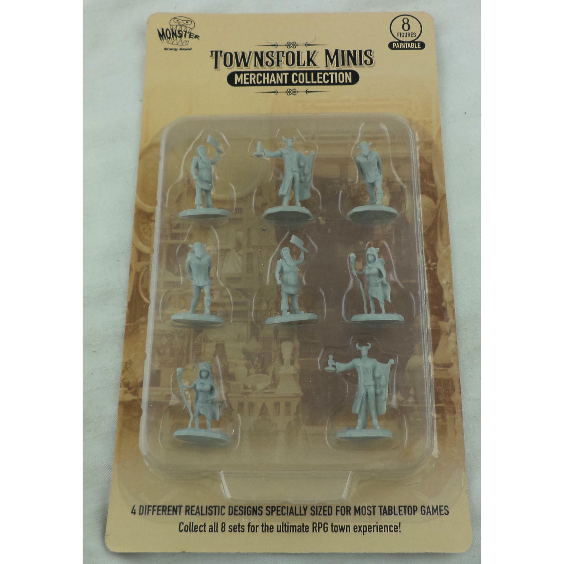 Image of Monster Townsfolk Unpainted Miniatures: Merchant Collection MONMAMUM673 8pcs