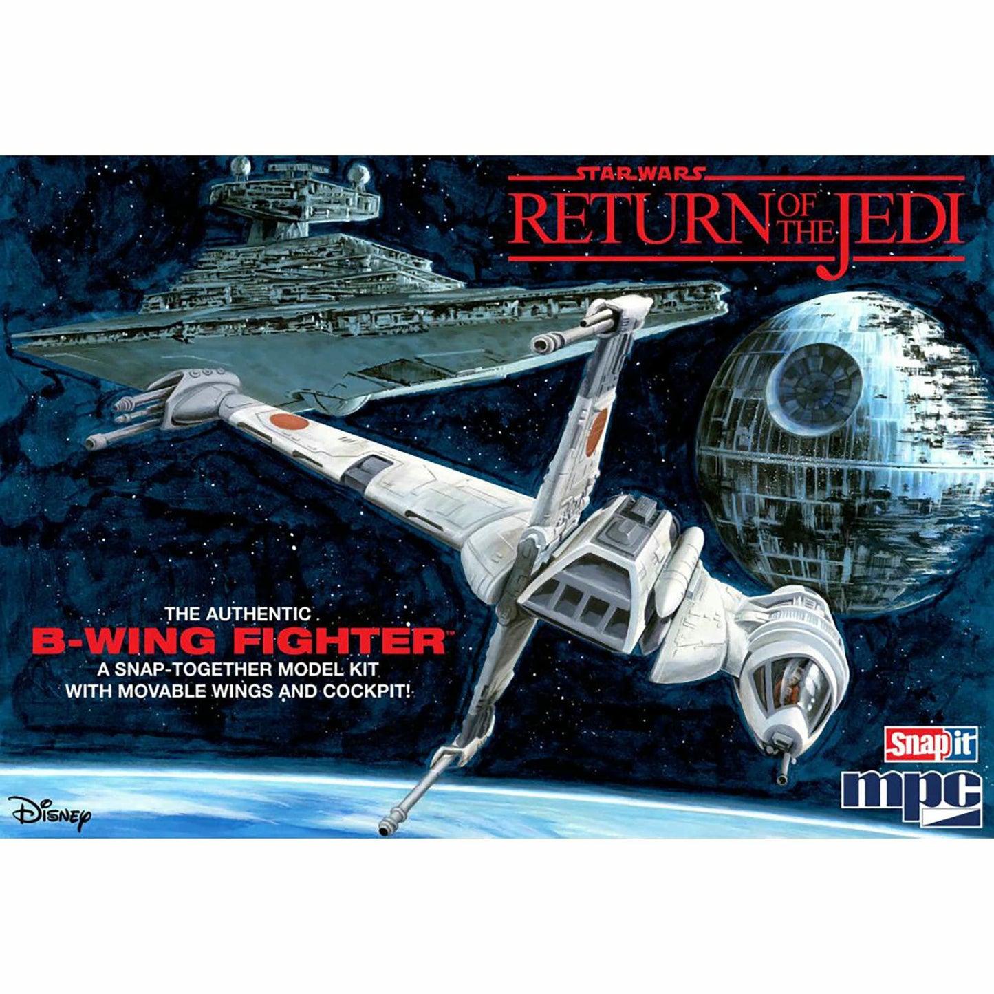 Image of Star Wars Return of the Jedi B-Wing Snap Together plastic model kit MPC949