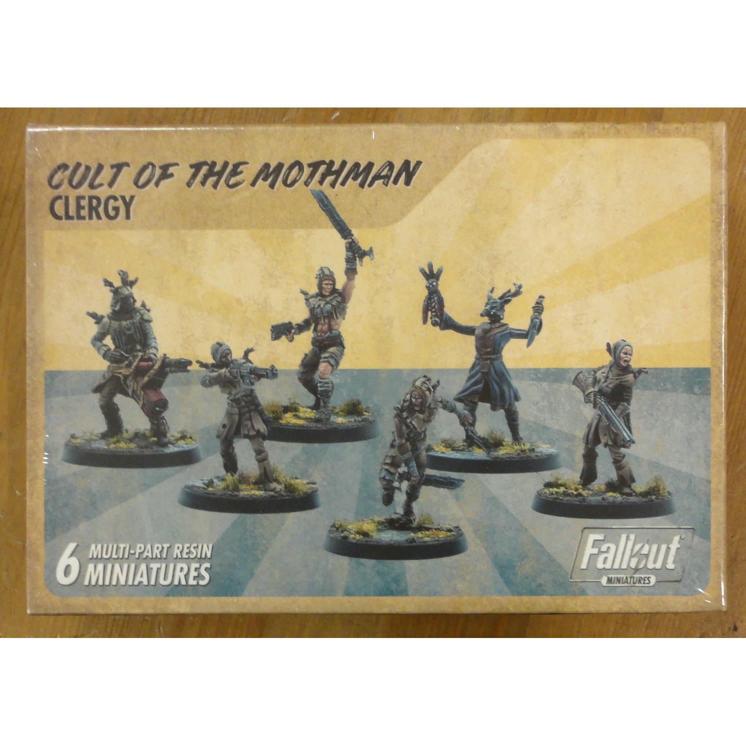 Image of Fallout: Wasteland Warfare Cult of the Mothman Clergy Unpainted Miniatures