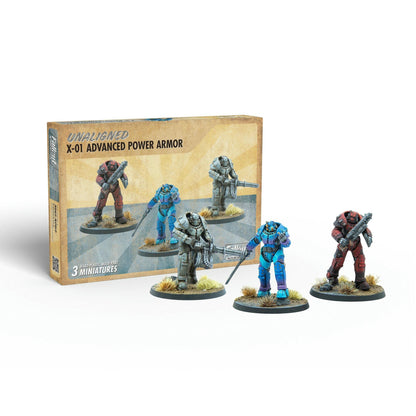 Image of Fallout Wasteland Warfare: Unaligned X-01 Advanced Power Armor Miniatures
