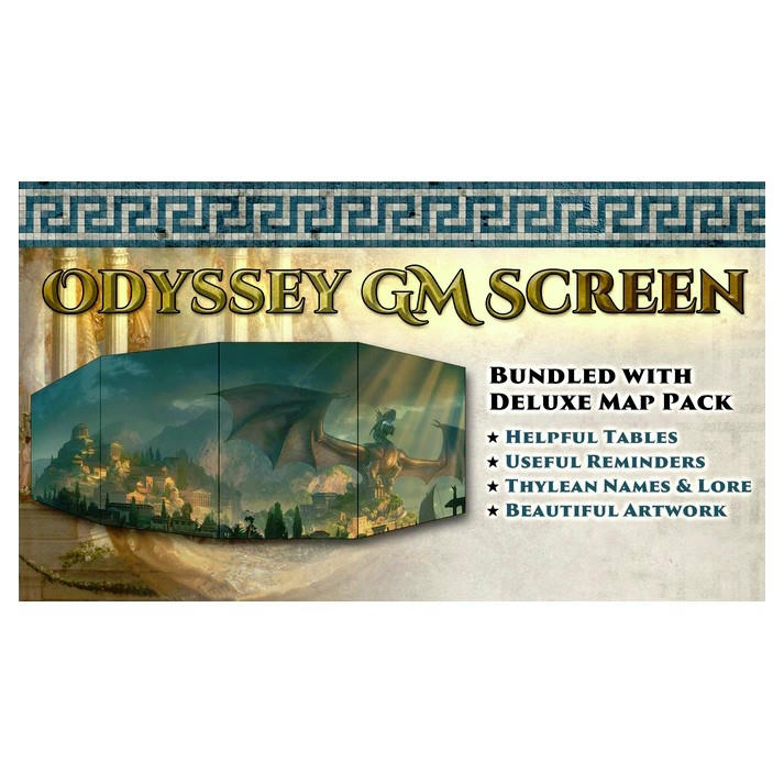 Modiphius Odyssey of The Dragonlords GM Screen and Map