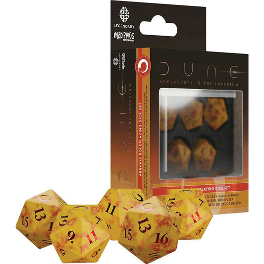 Image of Dune, Adventures in the Imperium RPG Roleplaying Game Arrakis Dice Set MUH052171
