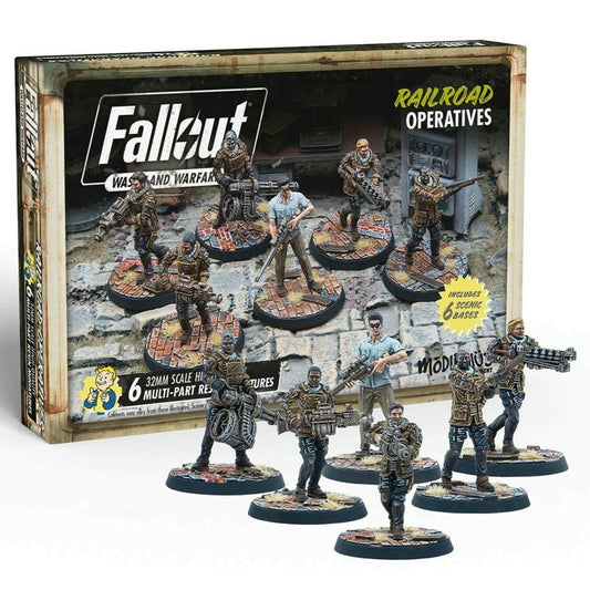 Image of Fallout Wasteland Warfare: Railroad Operative Miniatures Set MUH052221 Unpainted