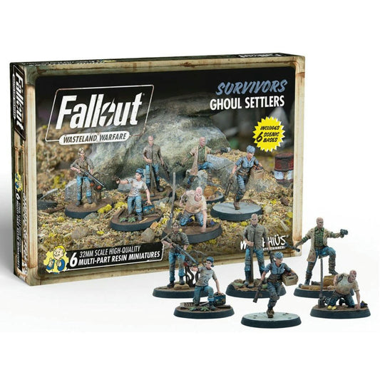 Image of Fallout Wasteland Warfare: Survivors: Ghoul Settlers Unpainted MUH052284