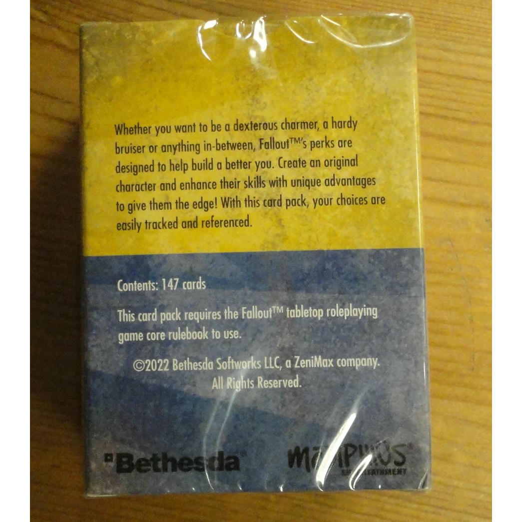 Image of Fallout RPG Roleplaying Game Perk Cards MUH0580204