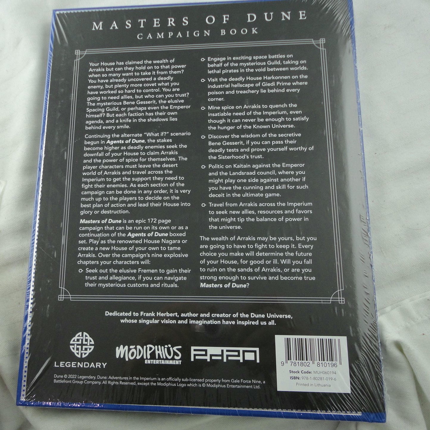 Image of Dune, Adventures in the Imperium Roleplaying Game Masters of Dune Campaign CE