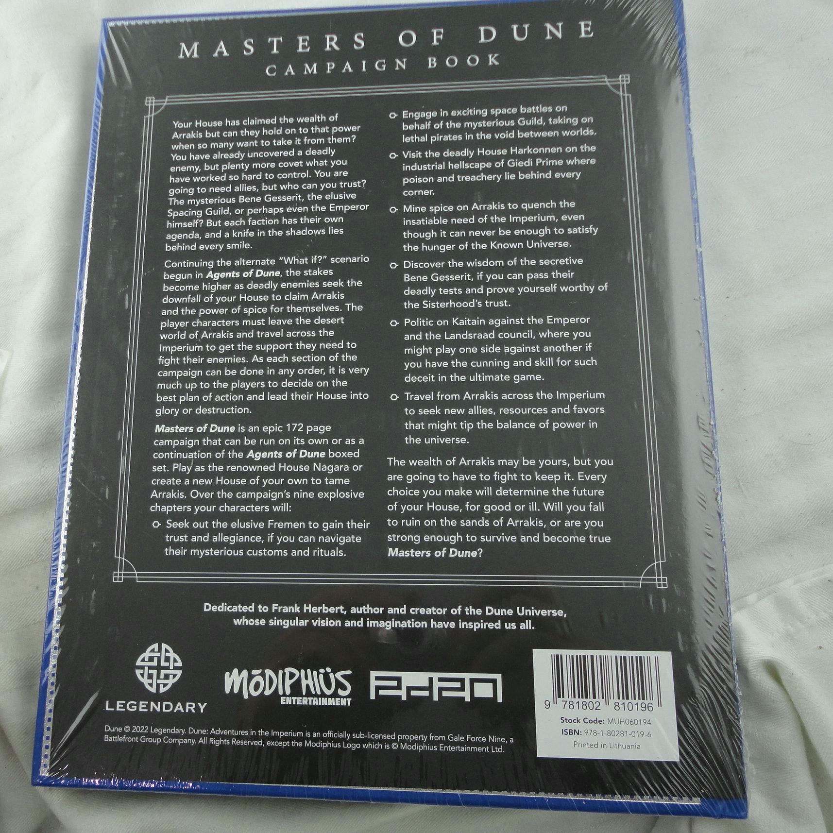 Image of Dune, Adventures in the Imperium Roleplaying Game Masters of Dune Campaign CE