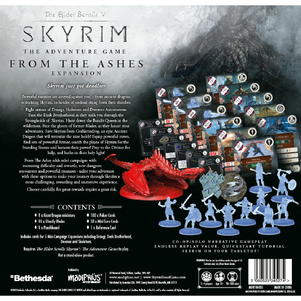 The Elder Scrolls: Skyrim - Adventure Board Game From the Ashes