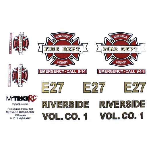 Image of Fire Truck Decal Set - Realistic 1:10 Scale Decal