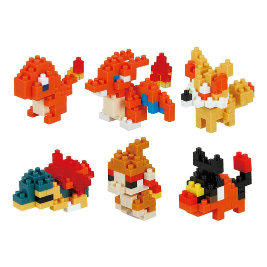 Image of Kawada Pokemon Type Fire Set 1 Pokemon mininano Nanoblocks Kit 