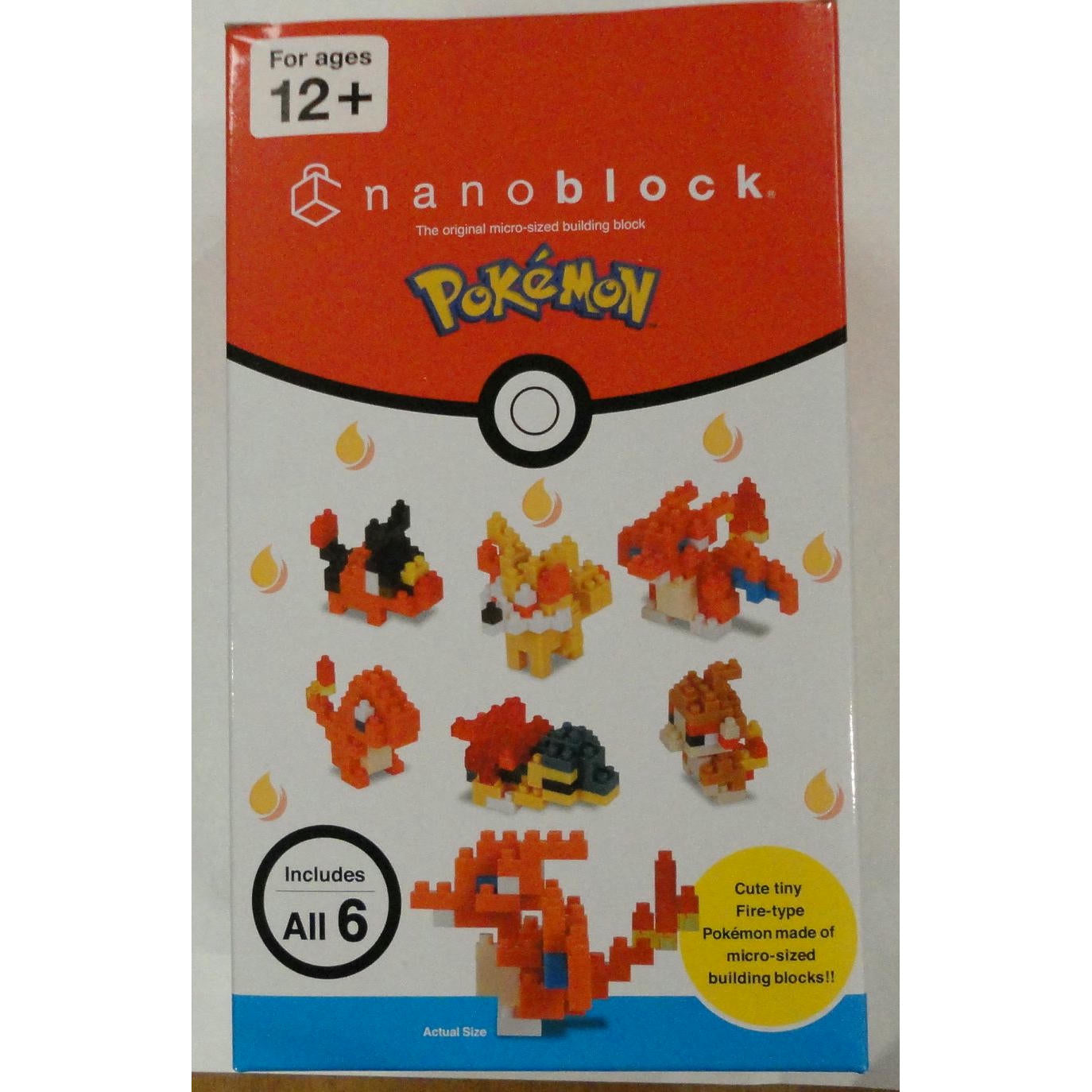 Image of Kawada Pokemon Type Fire Set 1 Pokemon mininano Nanoblocks Kit 