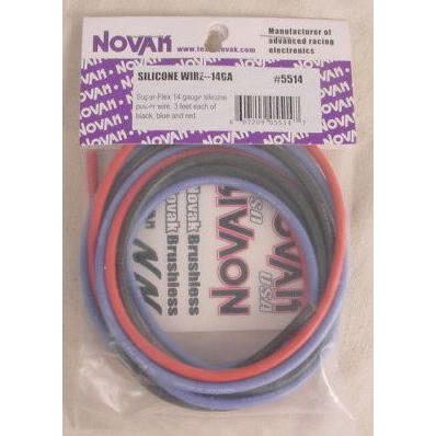 5514 14GA Silicone Power Wire 3' Black Red Blue