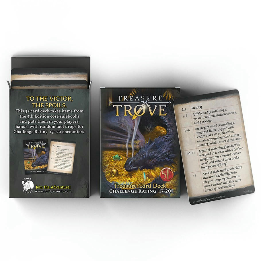 Image of Dungeons & Dragons 5E Treasure Trove Item Card Deck (CR 17-20) NRG1028