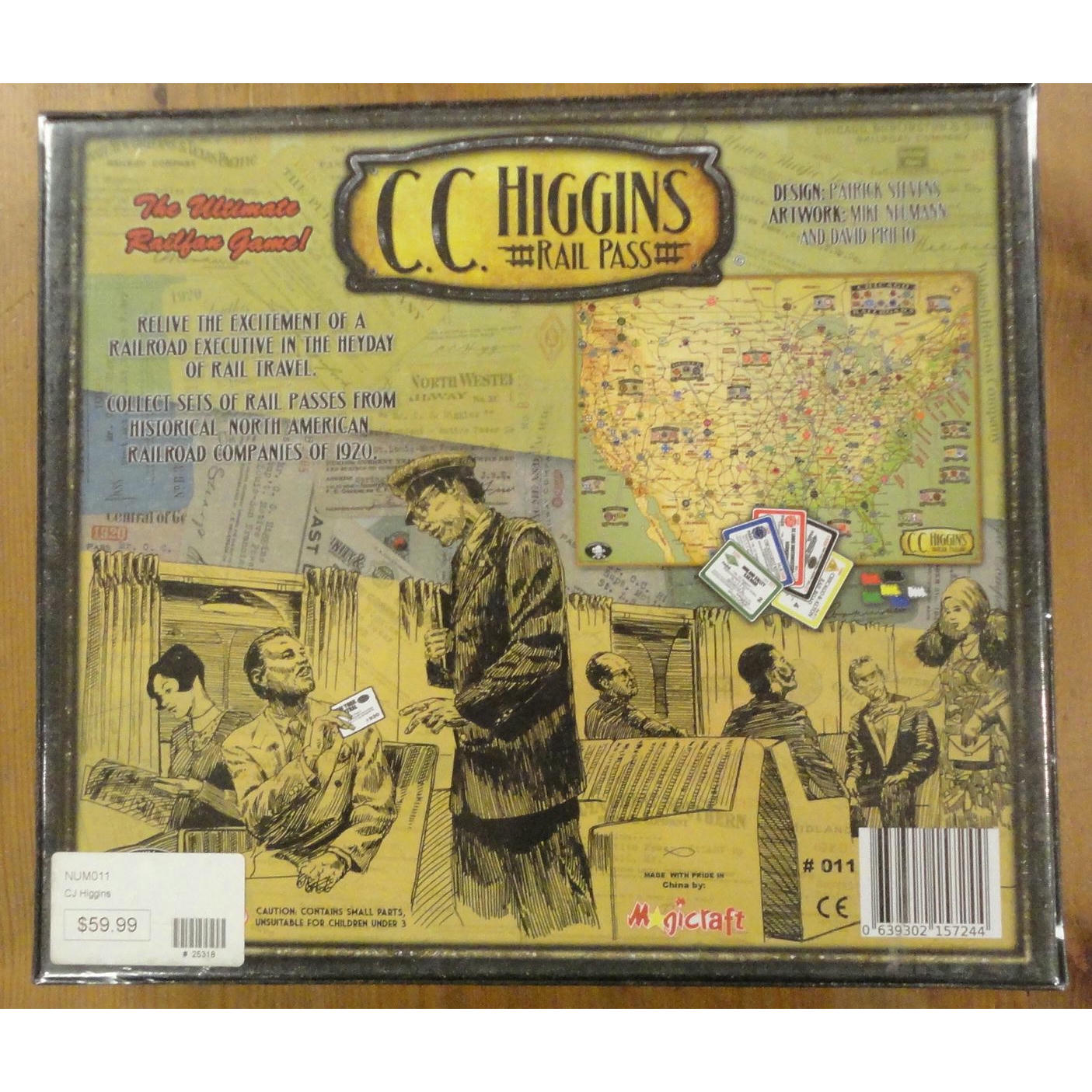 Image of C.C. Higgins Rail Pass Board Game by Numb Skull Games NUM011