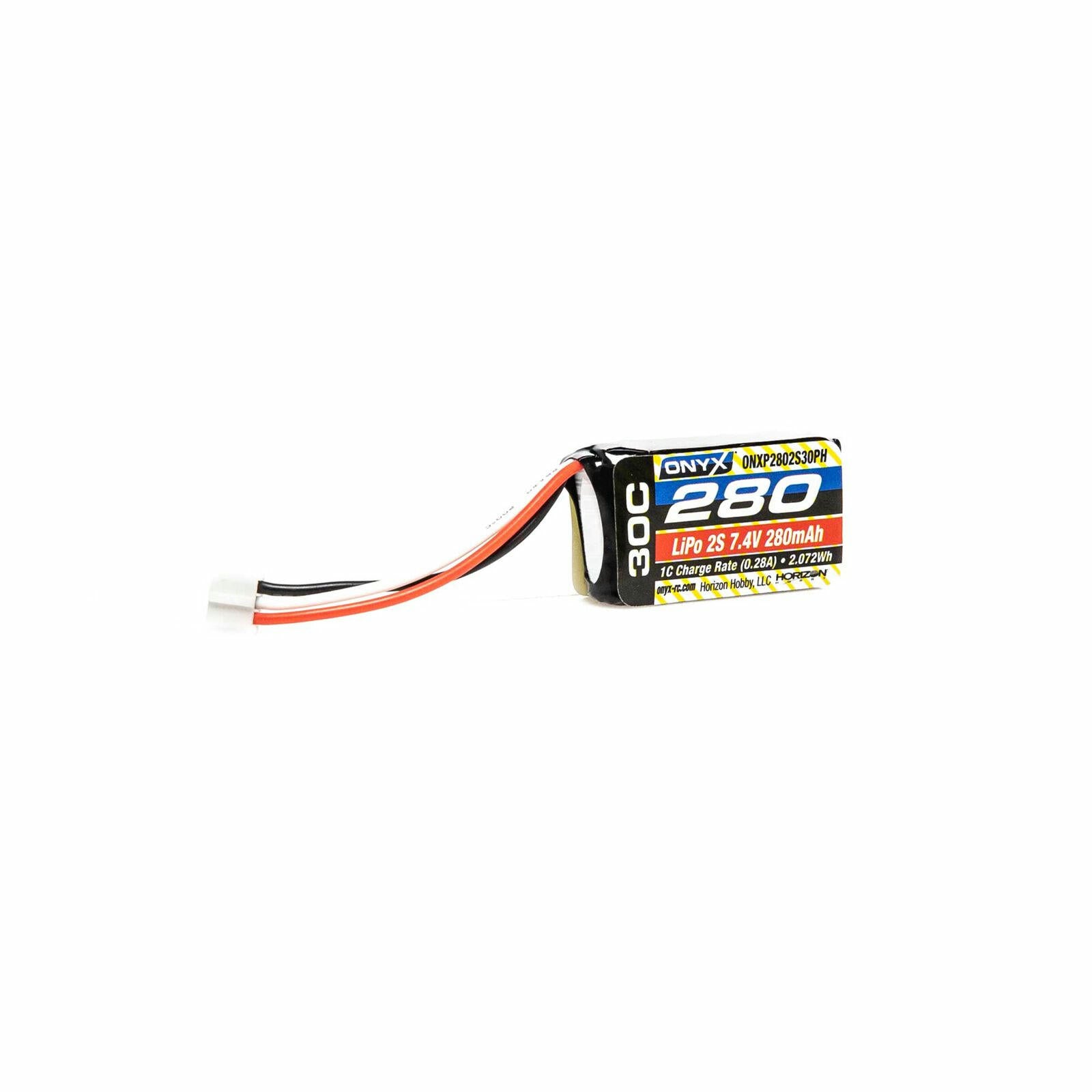 Image of Onyx 2S 7.4V 30C 280mAh Lipo battery w/PH Plug ONXP2802S30PH Lithium Polymer