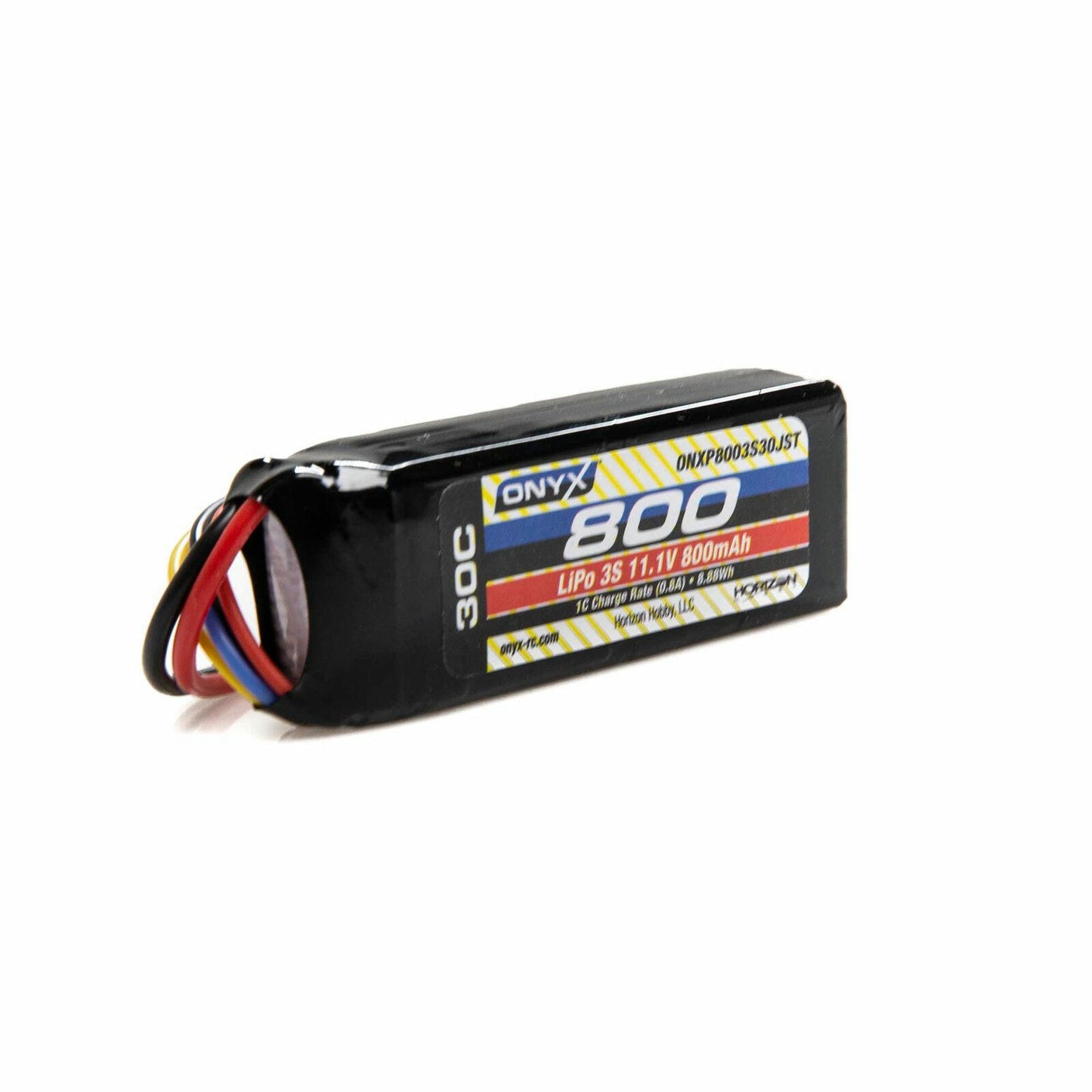 Image of Onyx 11.1V 3S 850mAh 30C Lipo Lithum Polyer Battery w/JST Connector ONXP8003S30