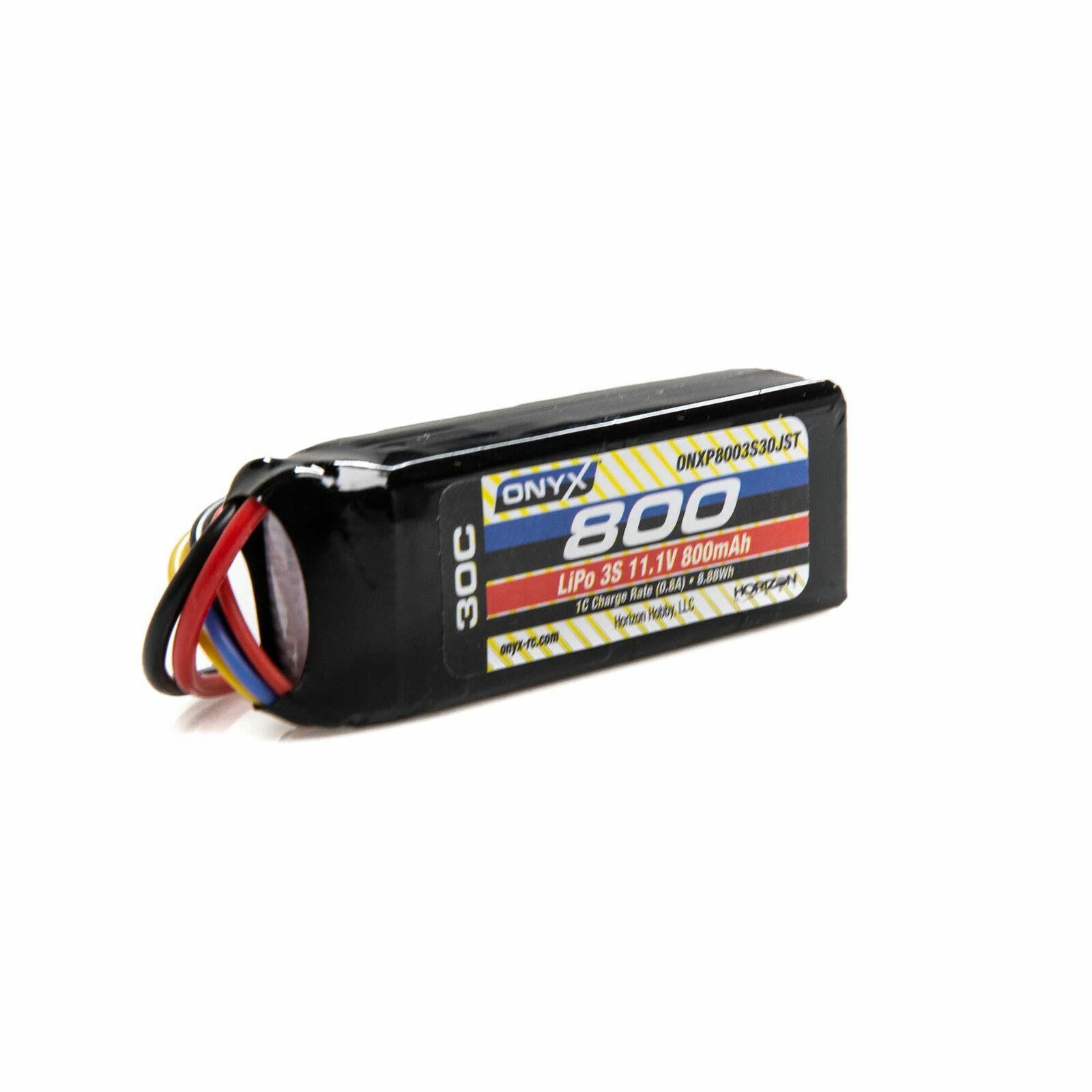 Image of Onyx 11.1V 3S 850mAh 30C Lipo Lithum Polyer Battery w/JST Connector ONXP8003S30