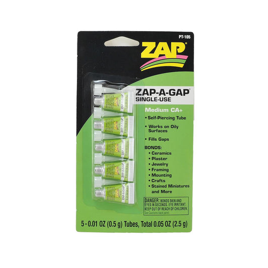 Image of Zap-A-Gap CA+ Glue, Single-Use (5 per card)