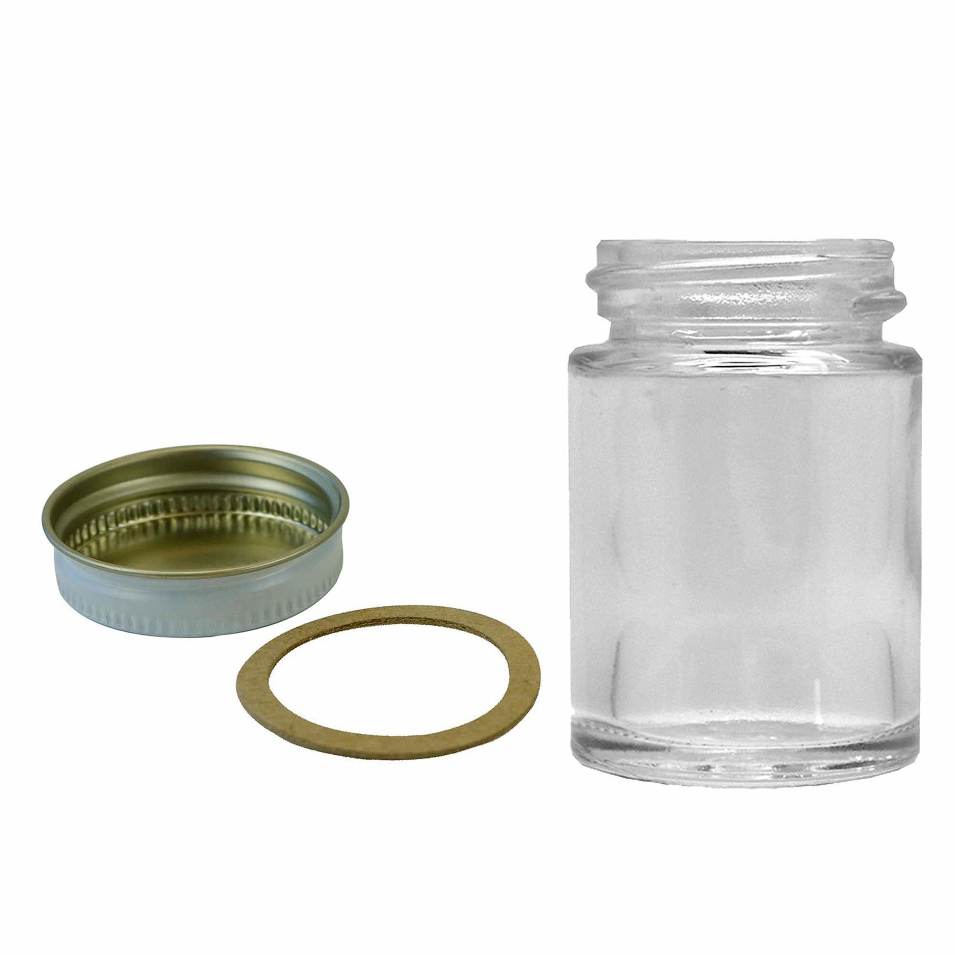 Image of Paasche PASH194 1 oz. Plain Glass Jar with Cover and Gasket 