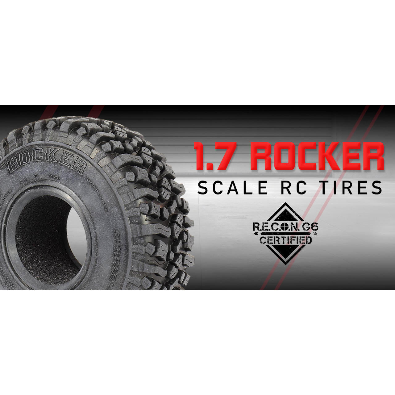 Image of Rocker 1.7 Scale Tires, Alien Kompound, w/Foam Inserts (2)
