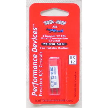 72MHz FM  Crystals Dual Conversion Single RX Chan 12  72.030MHz For Futaba Radios