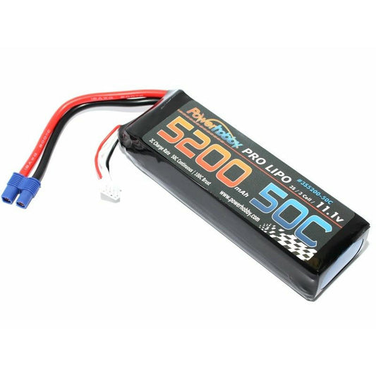 3S 11.1V 5200mAh 50C LiPo Battery w/ EC3 Plug 3-Cell