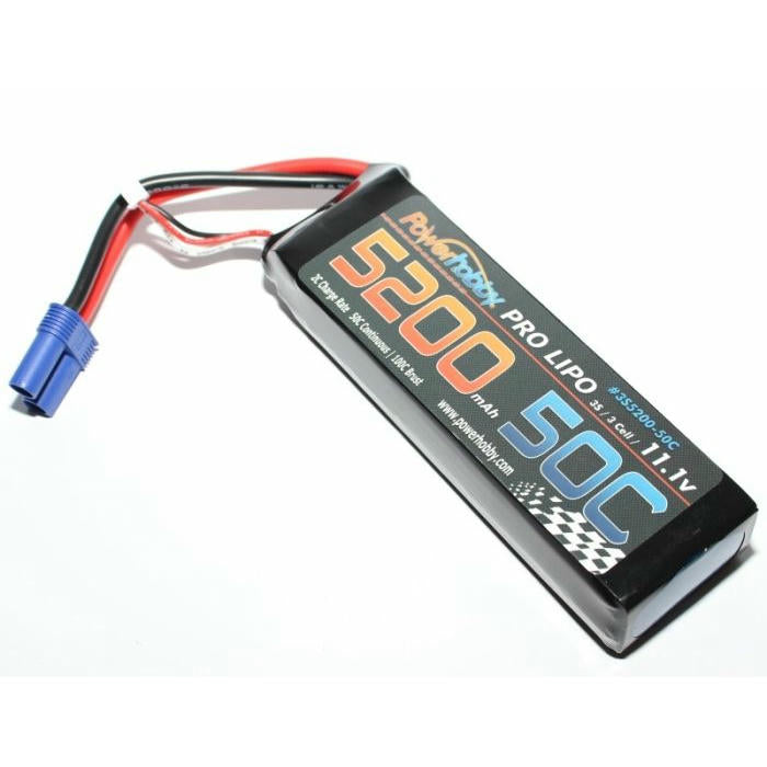 Image of Power Hobby 11.1V 5200mAh 3S 50C Lithium Polymer Battery w/EC5 3S520050CEC5HCS