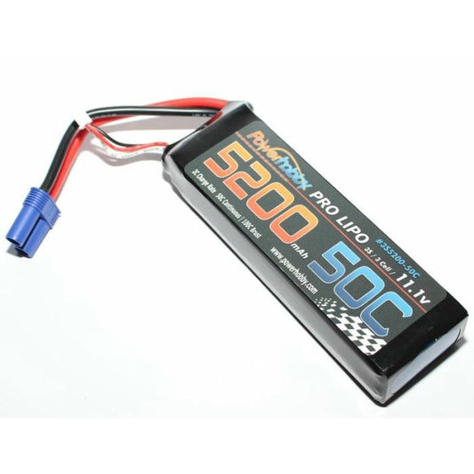 Image of Power Hobby 11.1V 5200mAh 3S 50C Lithium Polymer Battery w/EC5 3S520050CEC5HCS