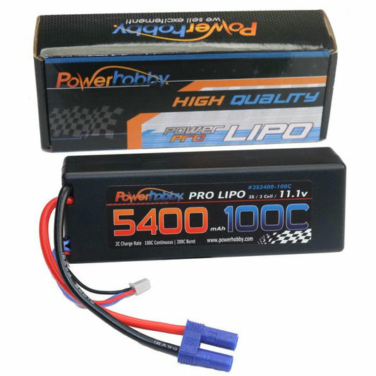 Image of Power Hobby 11.1V 5400mAh 3S 100C Lithium Polymer Battery w/EC5 PHB3S5400100CEC5