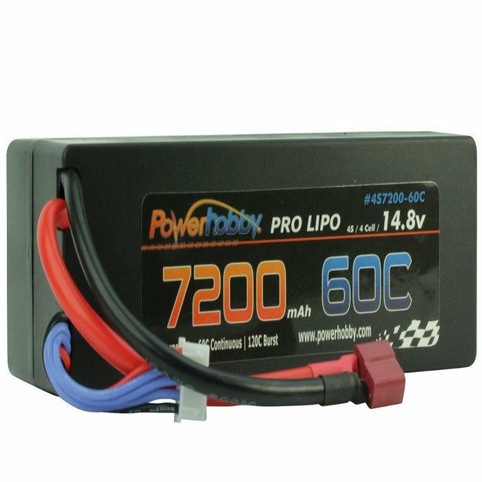 Image of Power Hobby 14.8V 4S 7200mAh 60C Li-Po Lithium Polymer Battery w/Deans/T-Plug