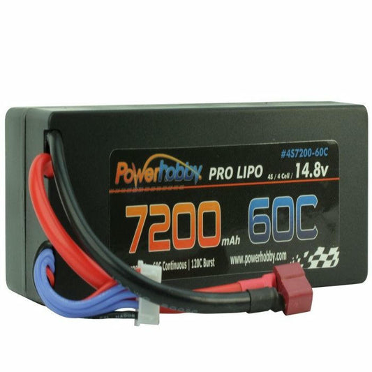 Image of Power Hobby 14.8V 4S 7200mAh 60C Li-Po Lithium Polymer Battery w/Deans/T-Plug