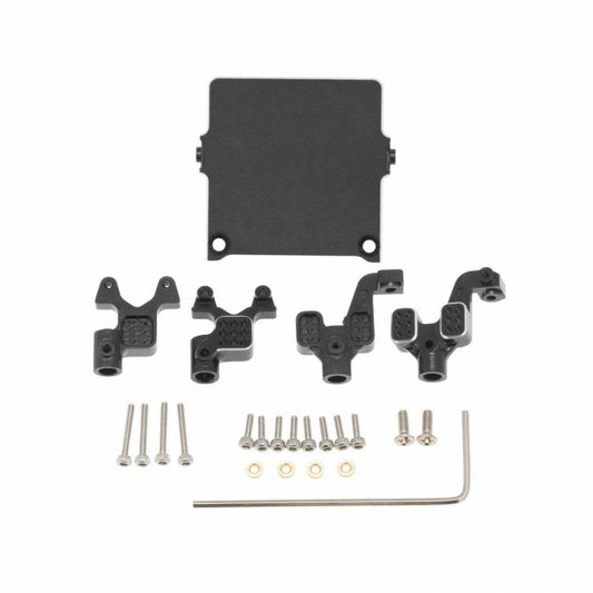 Image of Black Aluminum Front/Rear Suspension Bracket Shock Mount fits Axial SCX24 5202