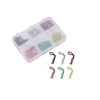 Image of 60pcs 90-Degree Angle Body Clips Bent Springy Pins