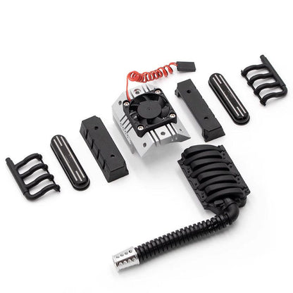 Image of V8 Engine Motor Heatsinks & Cooling Fan, for TRX-4 / SCX10