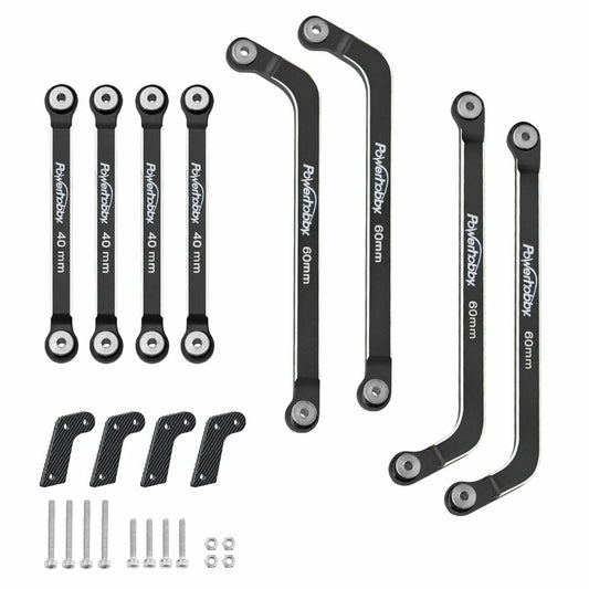 Image of Axial AX24 Black Aluminum High-Clearance Linkage Set w/Shock Mounts PHB5772
