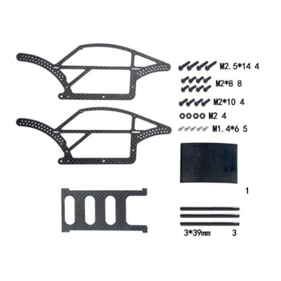Image of Carbon Fiber Chassis Frame Kit for 1/18 Traxxas TRX-4M