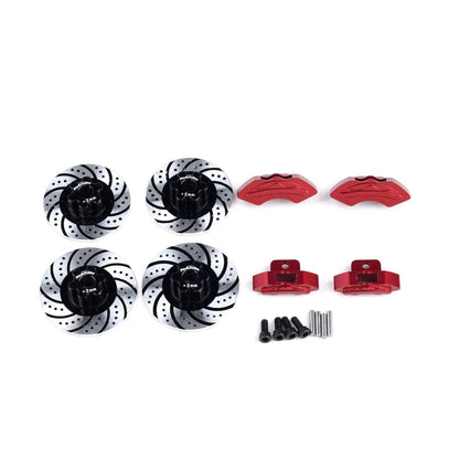 Image of Aluminum Brake Disc w/ Red Calipers, for Traxxas 4-Tec