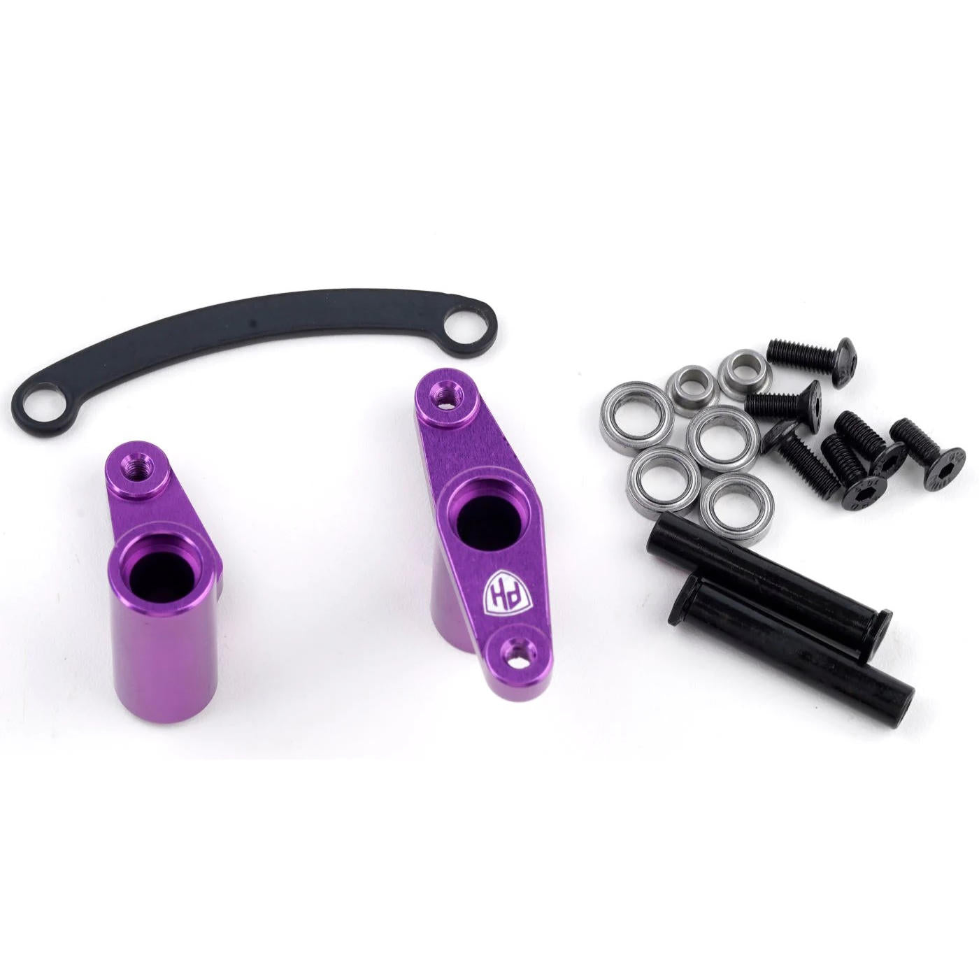 Image of Aluminum Ball Bearing Steering Bellcrank Set Purple, HPI RS4