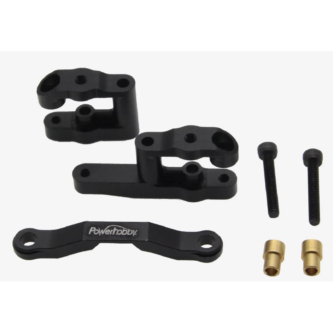 Image of Aluminum Steering Set, Black, for Arrma Grom