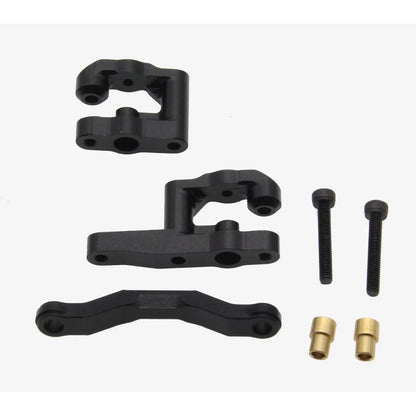 Image of Aluminum Steering Set, Black, for Arrma Grom