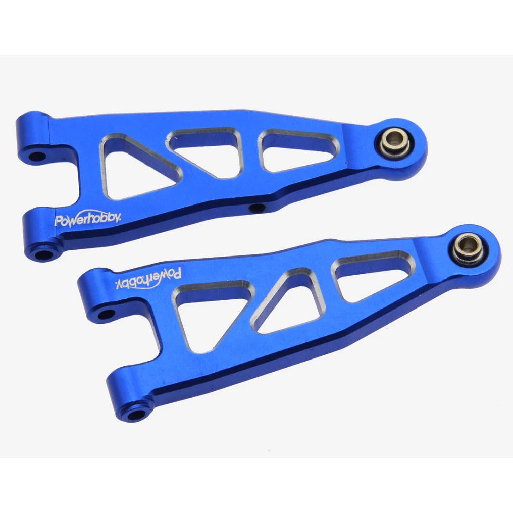 Image of Aluminum Front Lower Arms, Blue, for Arrma Grom