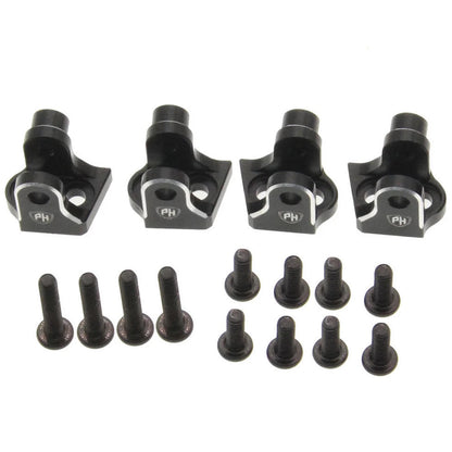 Image of Aluminum Lower 4-Link Mount Set, Black, for Losi Mini LMT
