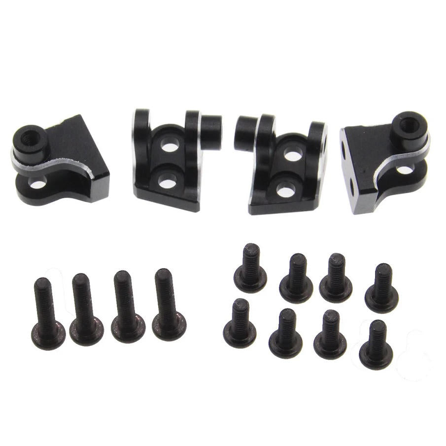 Image of Aluminum Lower 4-Link Mount Set, Black, for Losi Mini LMT