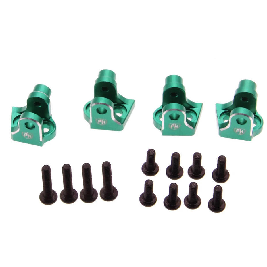 Image of Aluminum Lower 4-Link Mount Set, Green, for Losi Mini LMT