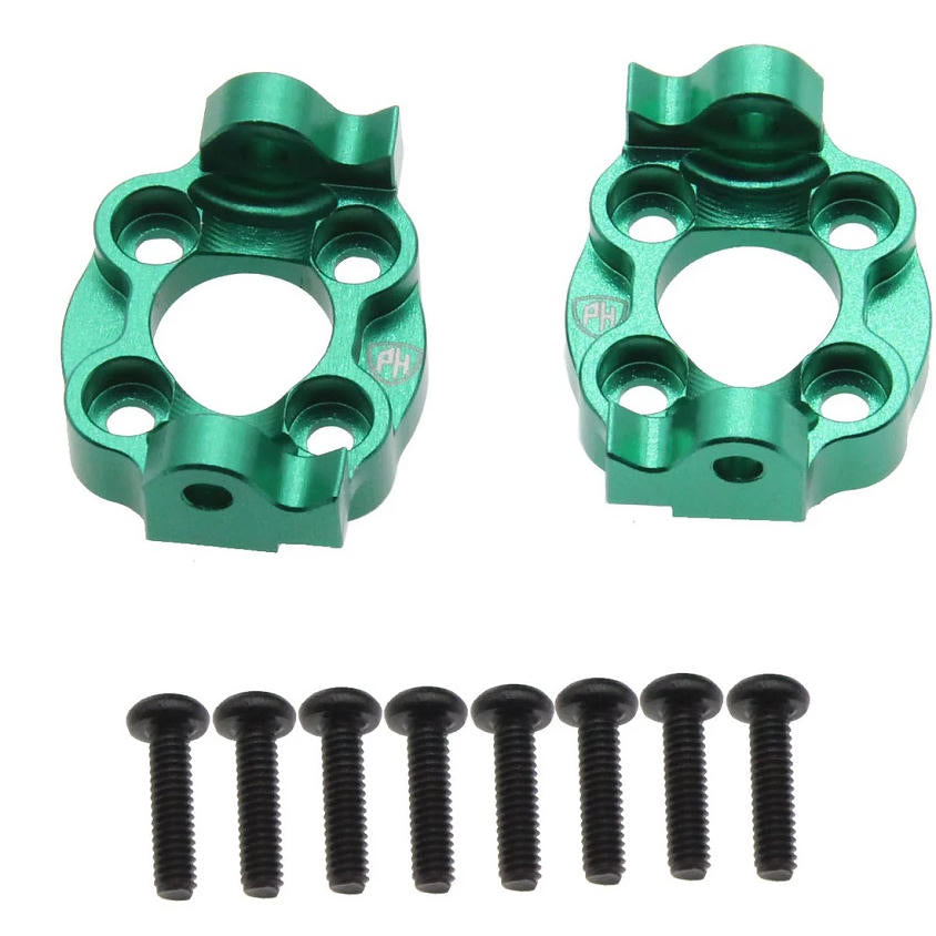 Image of Aluminum Spindle Carrier Set, 5deg, Green, for Losi Mini LMT